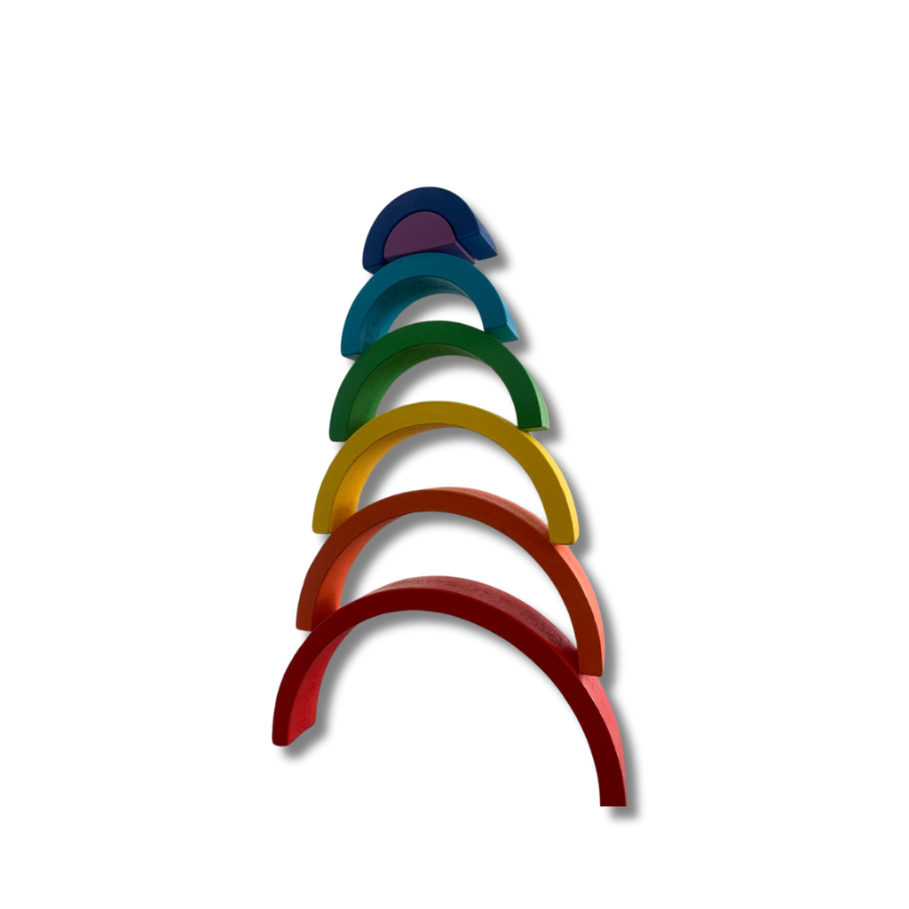 WOODEN RAINBOW STACKING BLOCKS