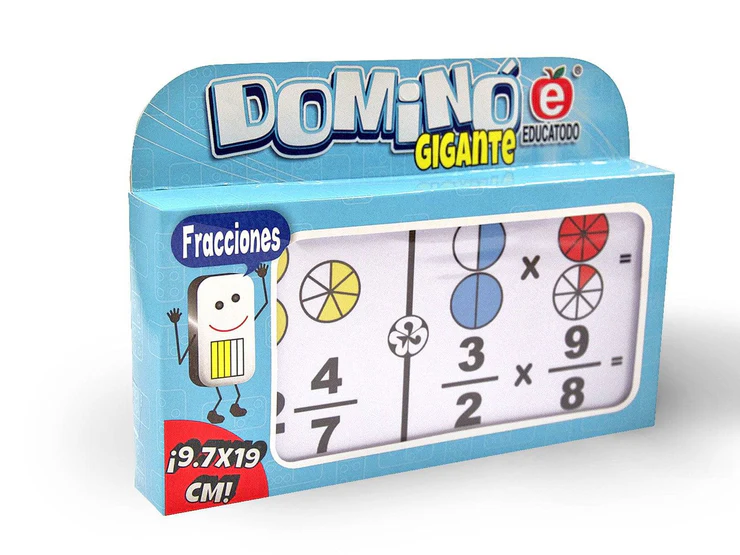 DOMINO GIGANTE DE FRACCIONES MULTIPLICACION CIRCULOS