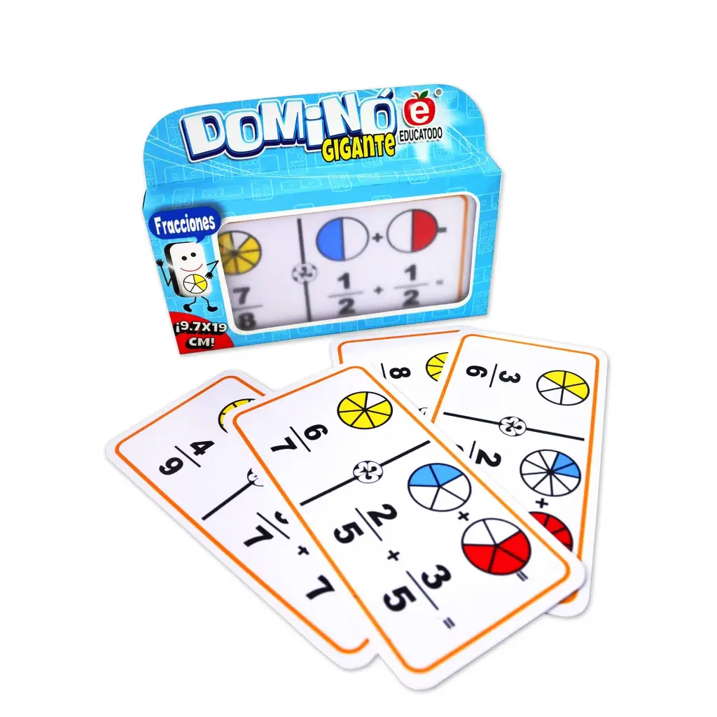 DOMINO GIGANTE DE FRACCIONES SUMAS CIRCULOS
