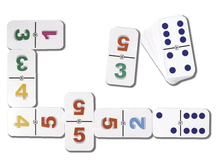 DOMINO TRADICIONAL CON NUMEROS AL REVERSO