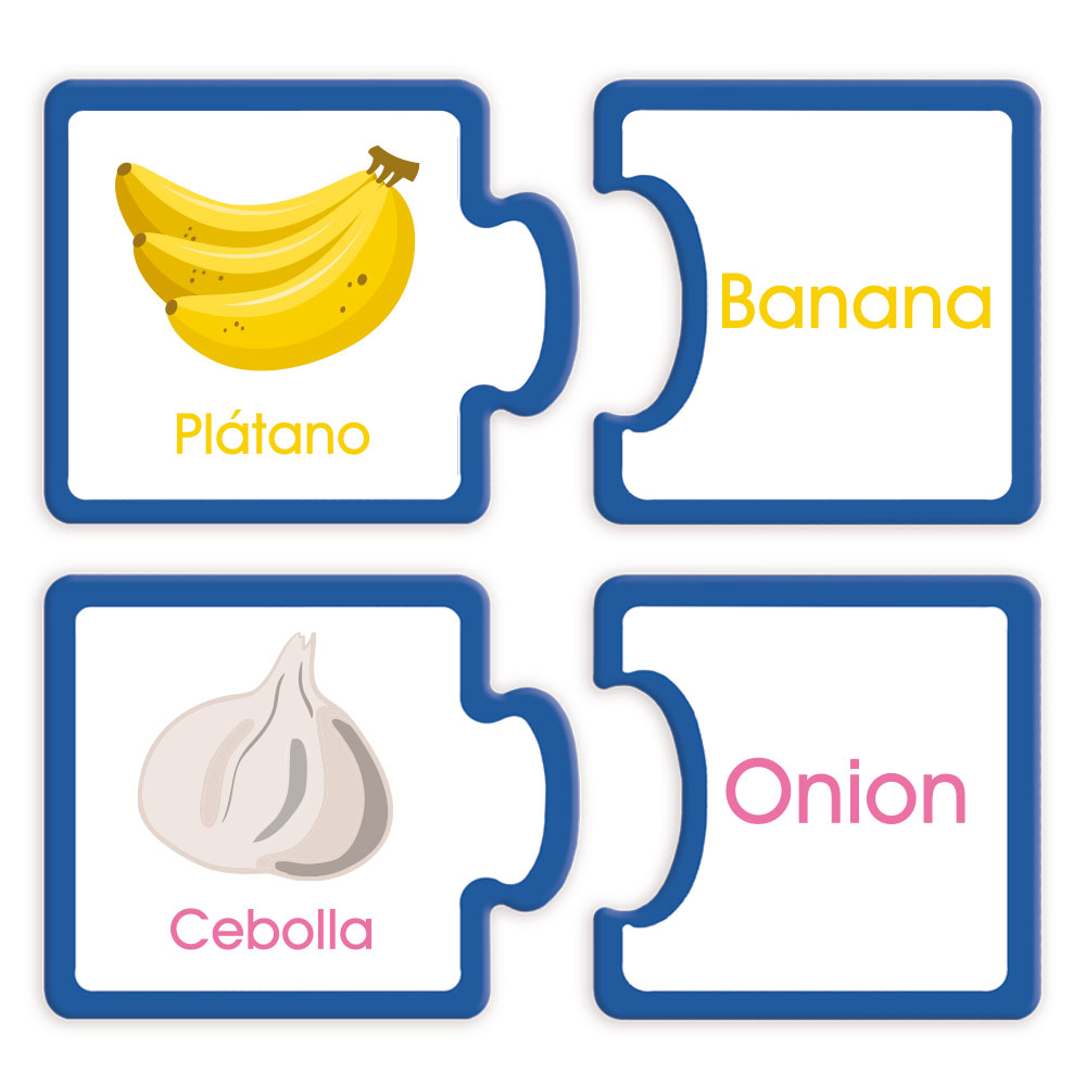 MATCH FRUTAS Y VERDURAS BILINGÜE C/24 PZAS