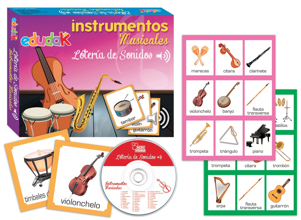 LOTERIA DE SONIDOS INSTRUMENTOS MUSICALES