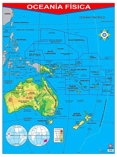 POSTER OCEANIA / OCEANIA FISICA