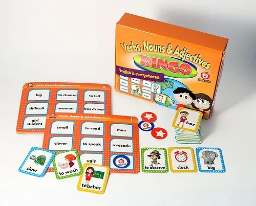 VERBS, NOUNS & ADJECTIVES BINGO