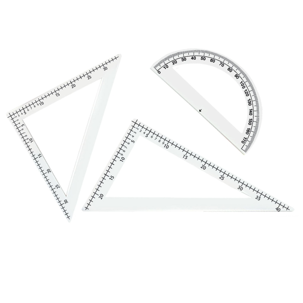 JUEGO DE GEOMETRIA C/3 PZAS