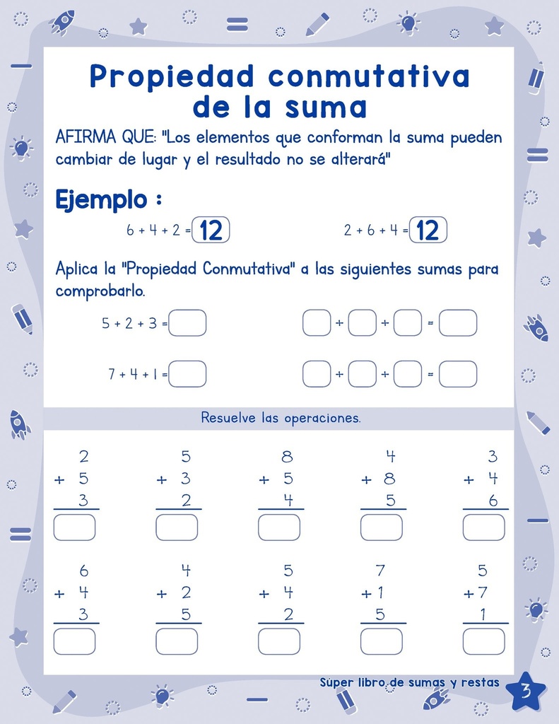 SUPER LIBRO DE SUMAS Y RESTAS
