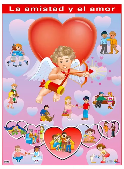 POSTER LA AMISTAD Y EL AMOR