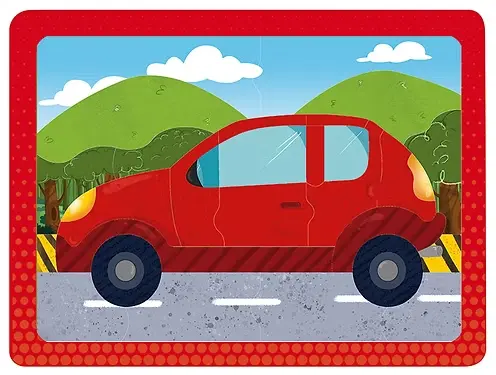 ROMPECABEZAS EL COCHE C/MARCO  20.5 X 27.5 CM