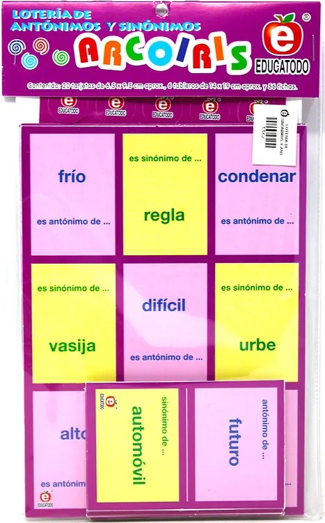 LOTERIA ARCOIRIS ANTONIMOS Y SINONIMOS