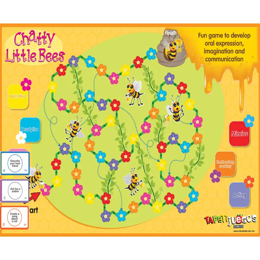 TAPETIJUEGO CHATTY LITTLE BEES 3 X 2 M