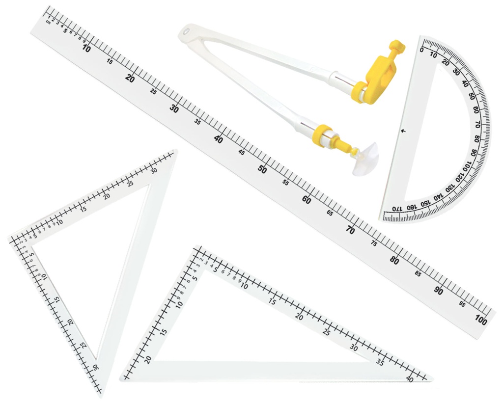 JUEGO DE GEOMETRIA C/5 PZAS