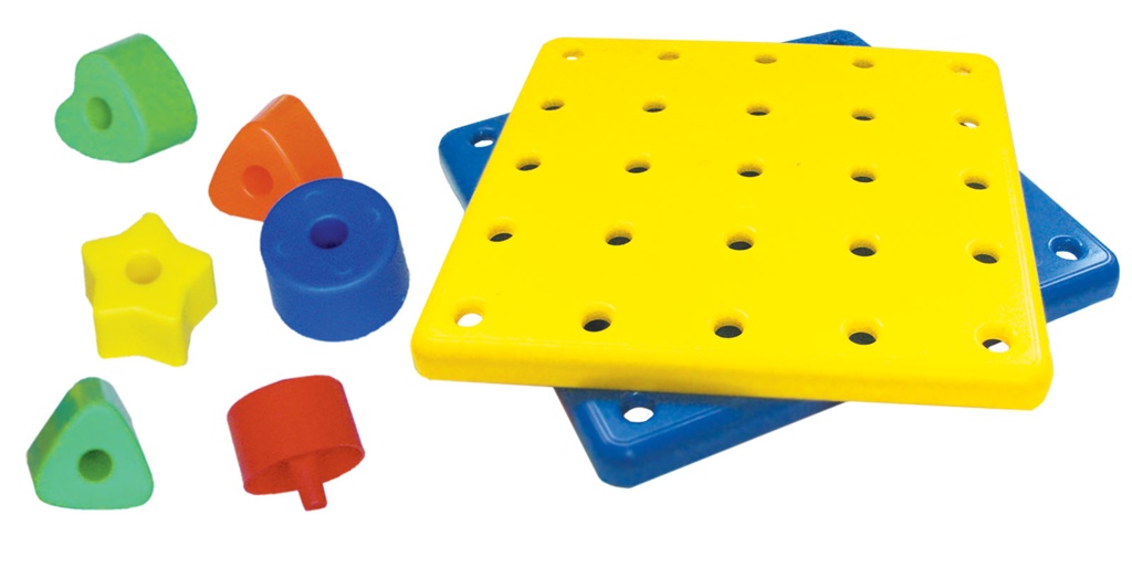 PIJA GEOMETRICA C/50 PZAS Y 2 TABLEROS