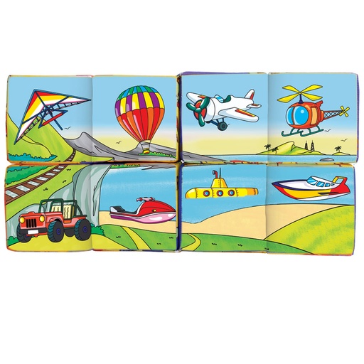 CUBO TRANSFORMABLE TRANSPORTES 30X30 CM