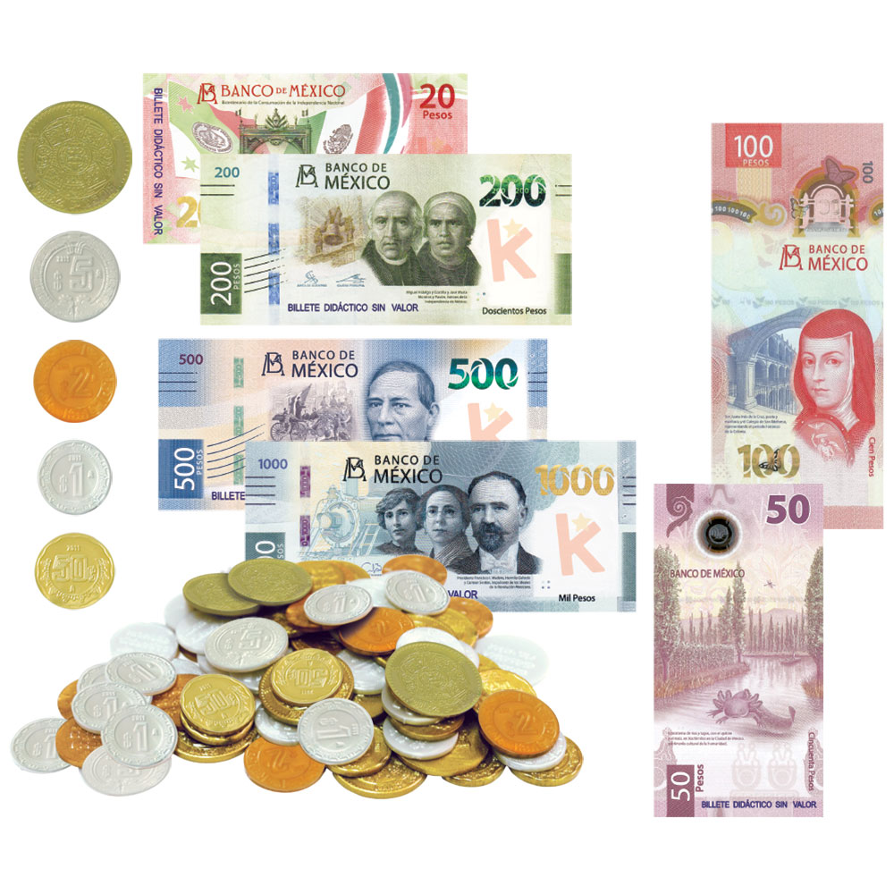BILLETES Y MONEDAS EDUCATIVAS C/418 PZAS