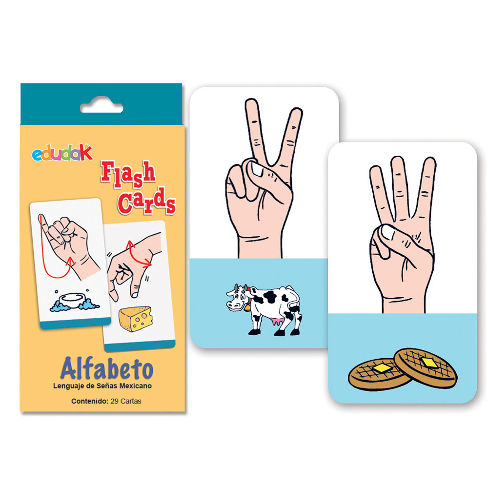 [7020] FLASH CARDS ABECEDARIO LENGUAJE DE SEÑAS MEXICANO