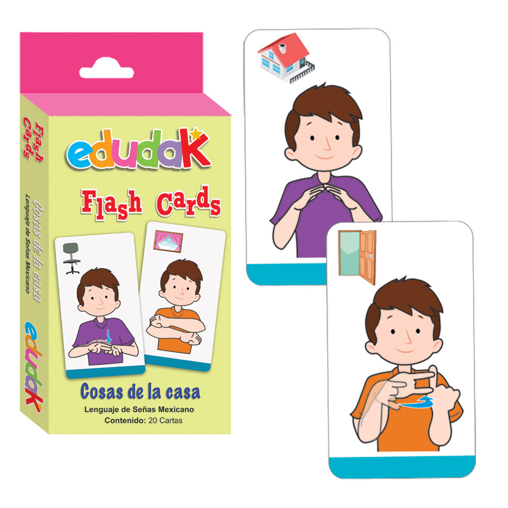 FLASH CARDS OBJETOS DE LA CASA LENGUAJE DE SEÑAS MEXICANO