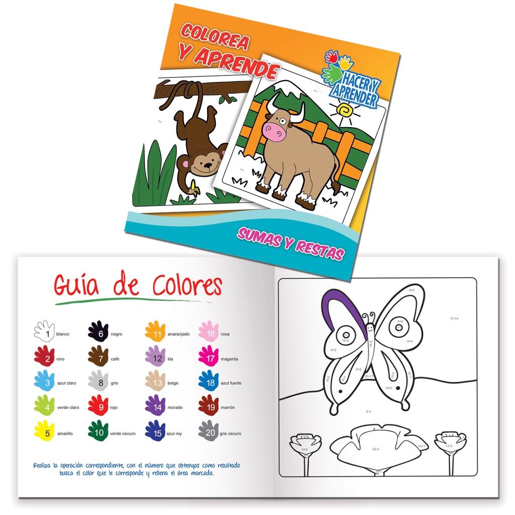 LIBRO COLOREA Y APRENDE SUMAS Y RESTAS