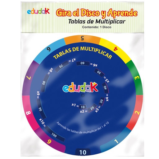 GIRA EL DISCO Y APRENDE TABLAS DE MULTIPLICAR