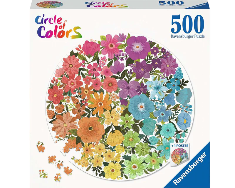FLORES ROMPECABEZAS CIRCULAR 500 PZAS
