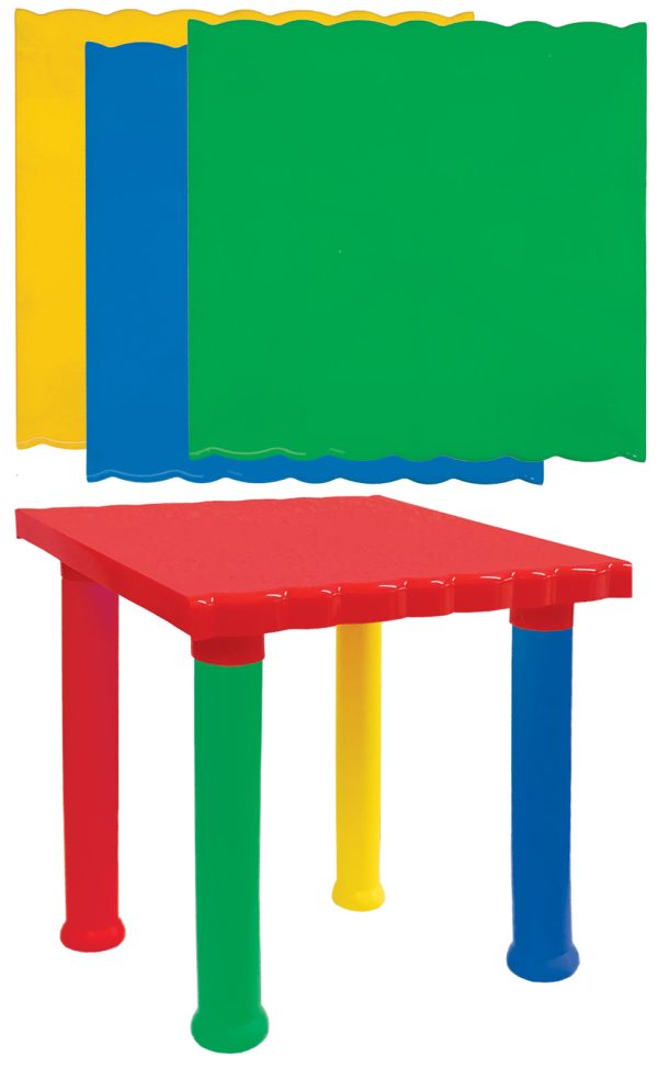 MESA RECTANGULAR PLASTICO (2 PIEZAS CUADRADAS)
