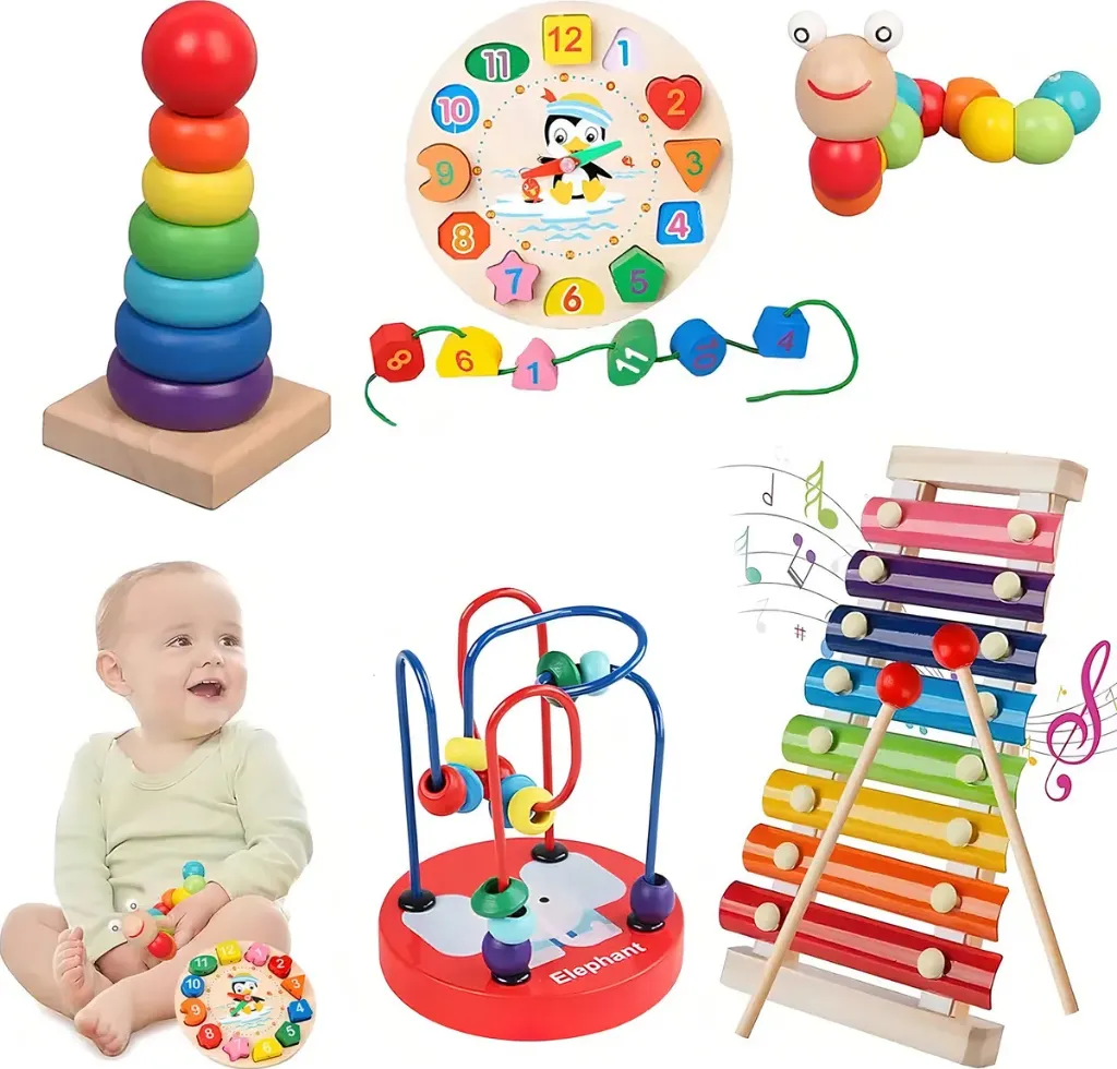 KIT DE JUGUETES SENSORIALES MONTESSORI (5 PZS)
