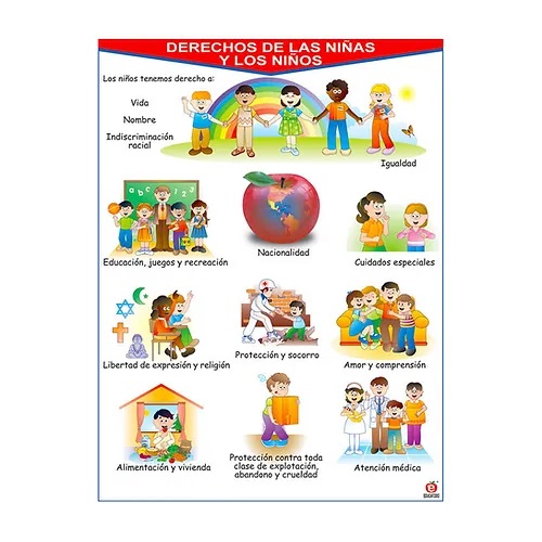 [B-0196-I] POSTER DERECHOS Y DEBERES DE LAS NIÑAS Y LOS NIÑOS
