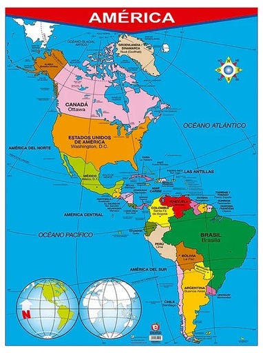 [B-0255-I] POSTER AMERICA / AMERICA FISICA