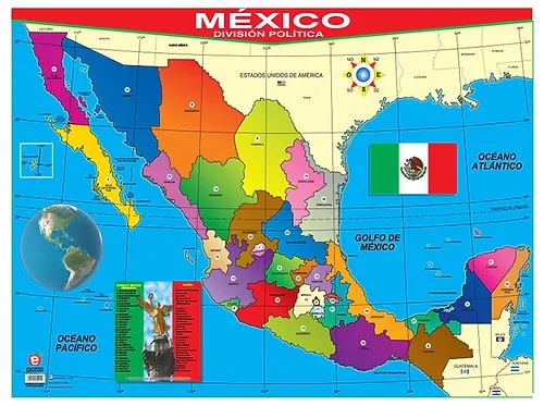 [B-0276-I] POSTER MEXICO D.P. (BANDERA)