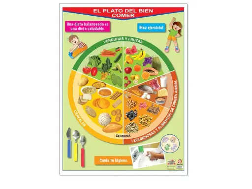 [B-1408-I] POSTER EL PLATO DEL BIEN COMER