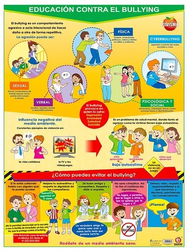 [B-1411-I] POSTER EDUCACION CONTRA EL BULLYING