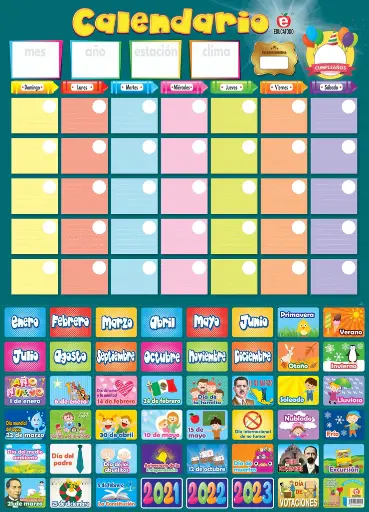 [B-1901-II] POSTER CALENDARIO C/B