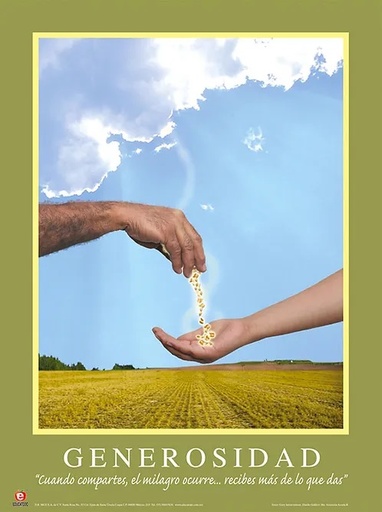 [B-3520-I] POSTER MOTIVACIONAL GENEROSIDAD