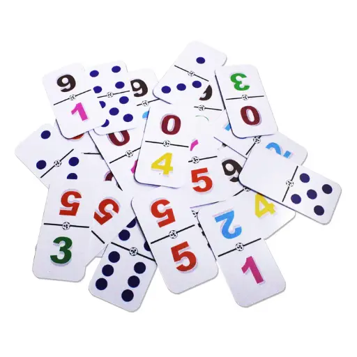 [J-0023] DOMINO TRADICIONAL CON NUMEROS AL REVERSO