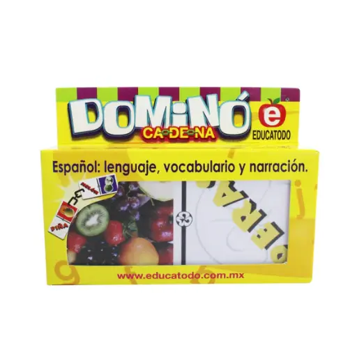 [J-0122] DOMINO TEXTO FRUTAS GRANDE