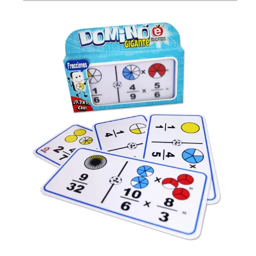 [J-0218] DOMINO GIGANTE DE FRACCIONES MULTIPLICACION CIRCULOS