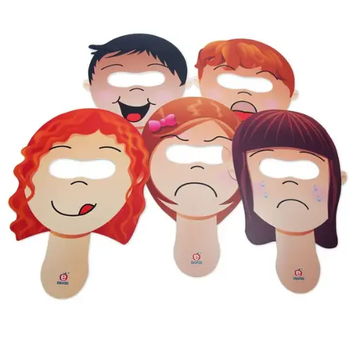 [J-0465] CARETAS DE ESTADOS DE ANIMO SILUETAS