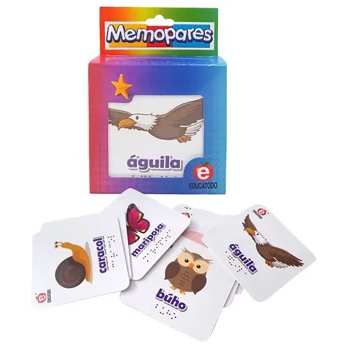 [J-9065] MEMOPARES ANIMALES BRAILLE