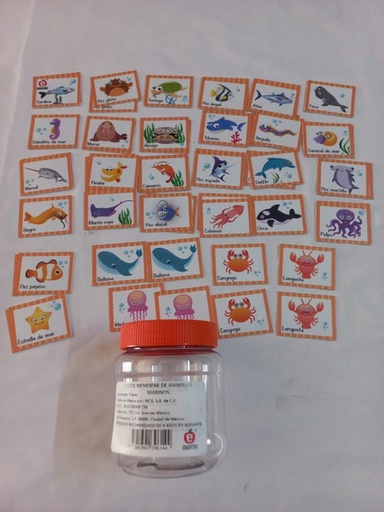 [J-9071] MINI MEMOPARES DE ANIMALES DEL MAR
