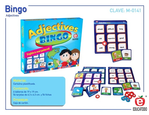 [M-0141] ADJECTIVES BINGO