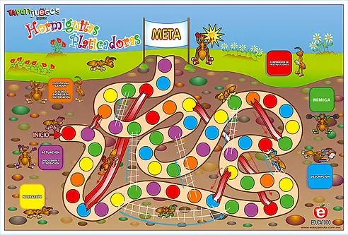 [T-0002] TAPETIJUEGO HORMIGUITAS PLATICADORAS 3 X 2 M