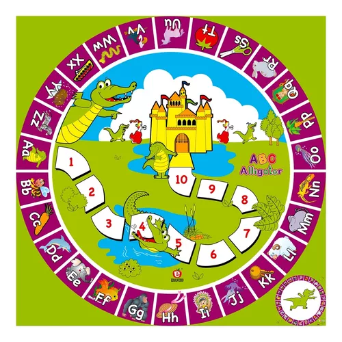 [T-0024] TAPETIJUEGO ABC ALLIGATOR 3 X 3 M