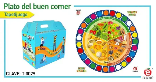 [T-0029] TAPETIJUEGO PLATO DEL BIEN COMER 3 X 3 M