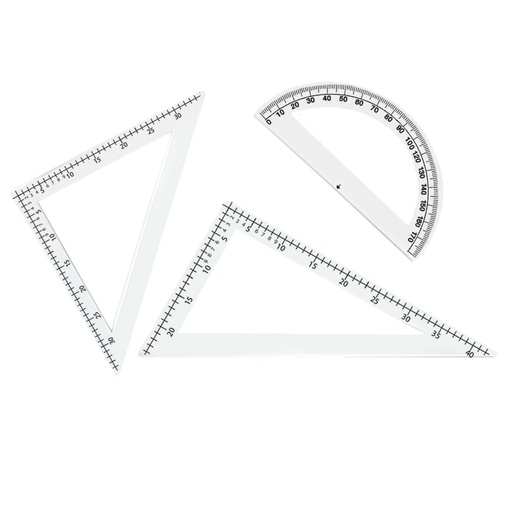 [3066] JUEGO DE GEOMETRIA C/3 PZAS