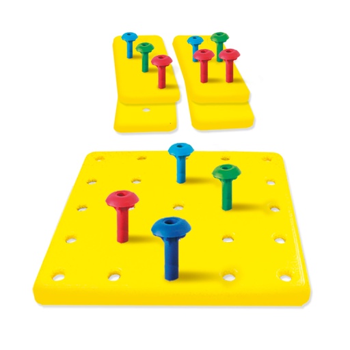 [3082] PIJAS GIGANTES CON PLANTILLAS C/100 PZAS Y 3 TABLAS PERFORADAS