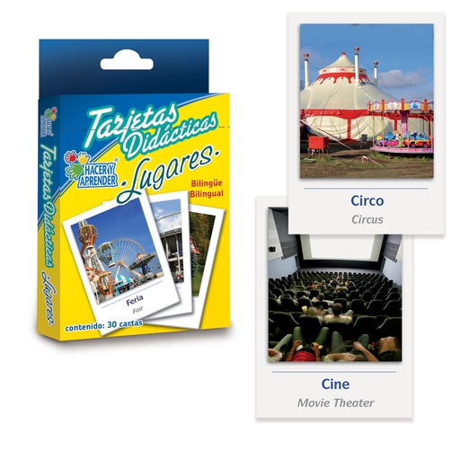 [6040] TARJETAS DIDACTICAS LUGARES C/30 PZAS 