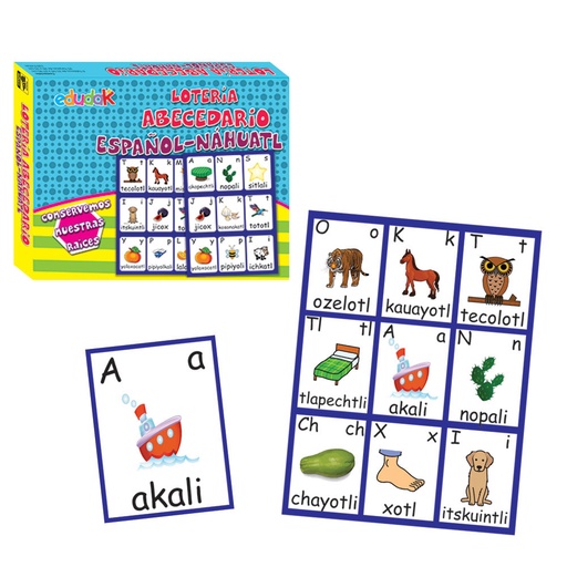 [7014] LOTERIA ABECEDARIO ESPAÑOL-NAHUATL