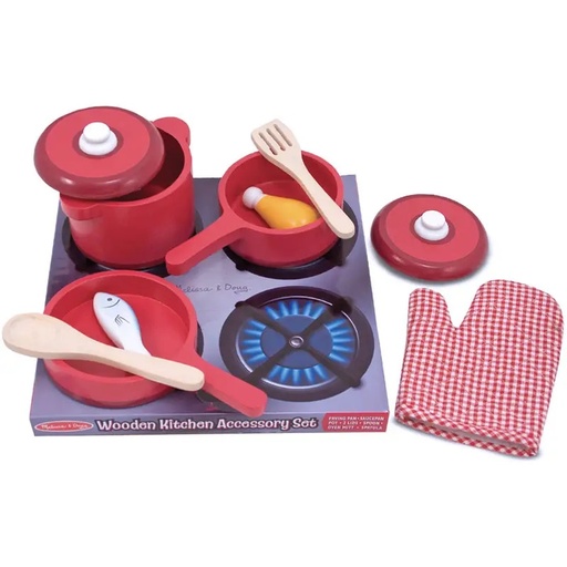 [12610] WOODEN KITCHEN ACCESSORY SET