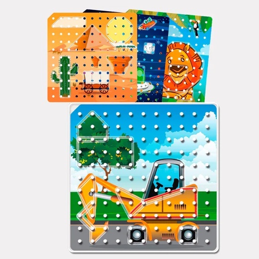 [6100] CROMOS GEOMETRIZA EN EL GEOPLANO C/12 PZAS